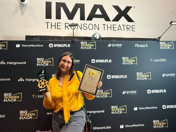 An award winner on the red carpet