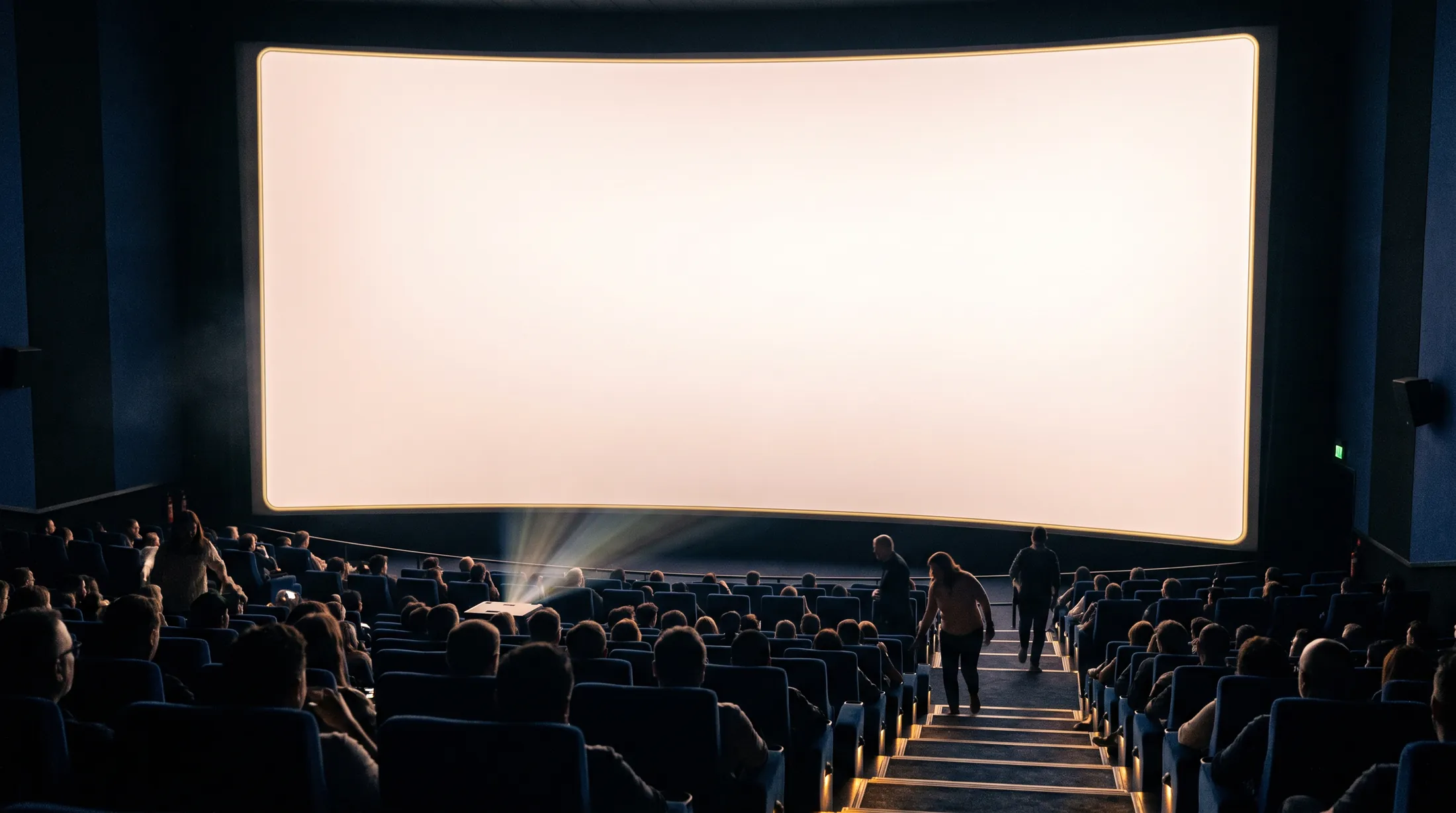 Inside a packed IMAX cinema, moments before the film starts