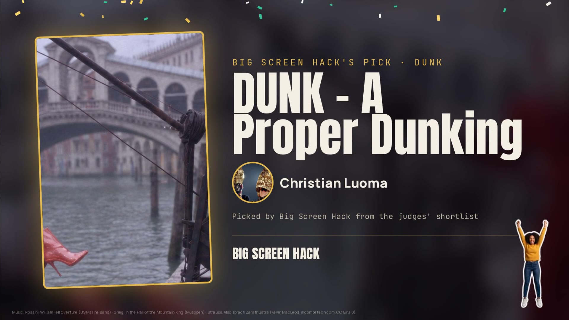 DUNK - A Proper Dunking by Christian Luoma, winner of Dunk · Big Screen Hack