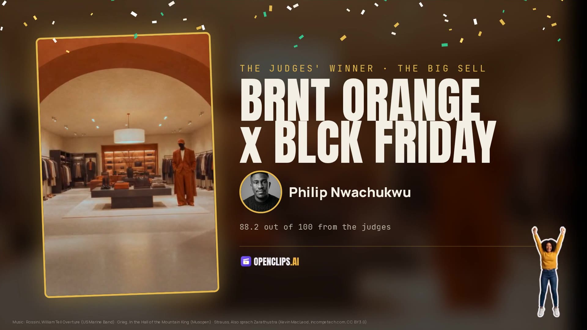BRNT ORANGE x BLCK FRIDAY by Philip Nwachukwu, winner of The Big Sell · OpenClips